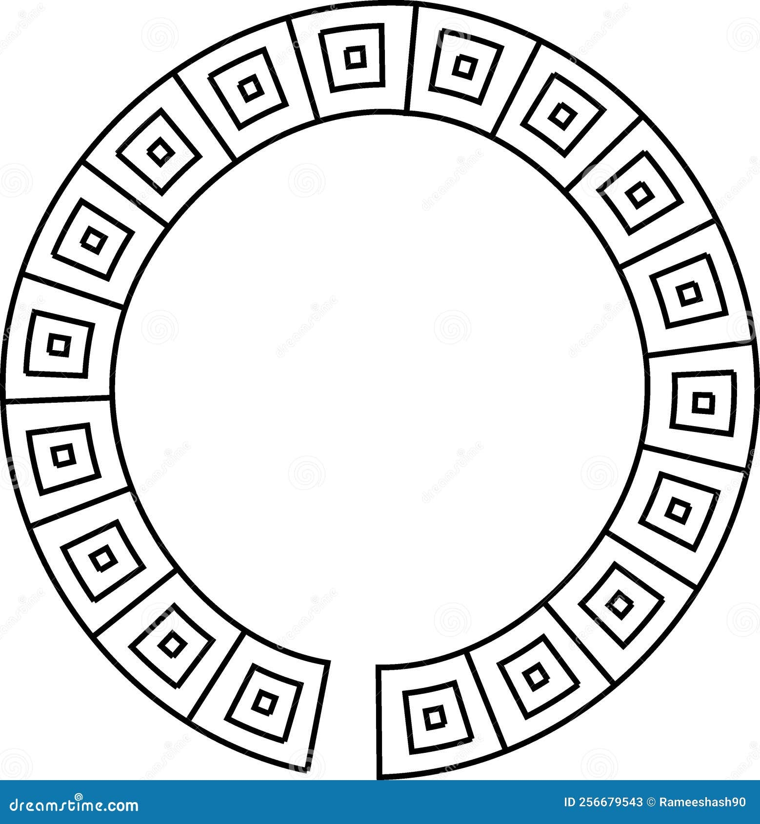 square inside of a circle pattern