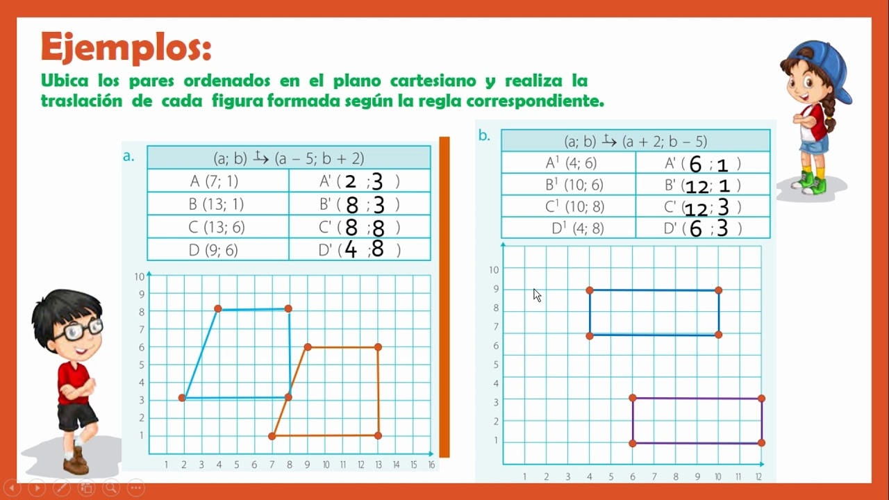 Clases De Matem tica 5to Grado Traslaci n En El Plano YouTube