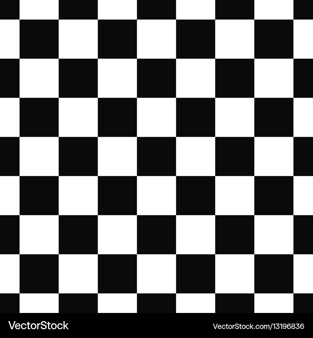 Classic Black And White Checkerboard Pattern Vector Image