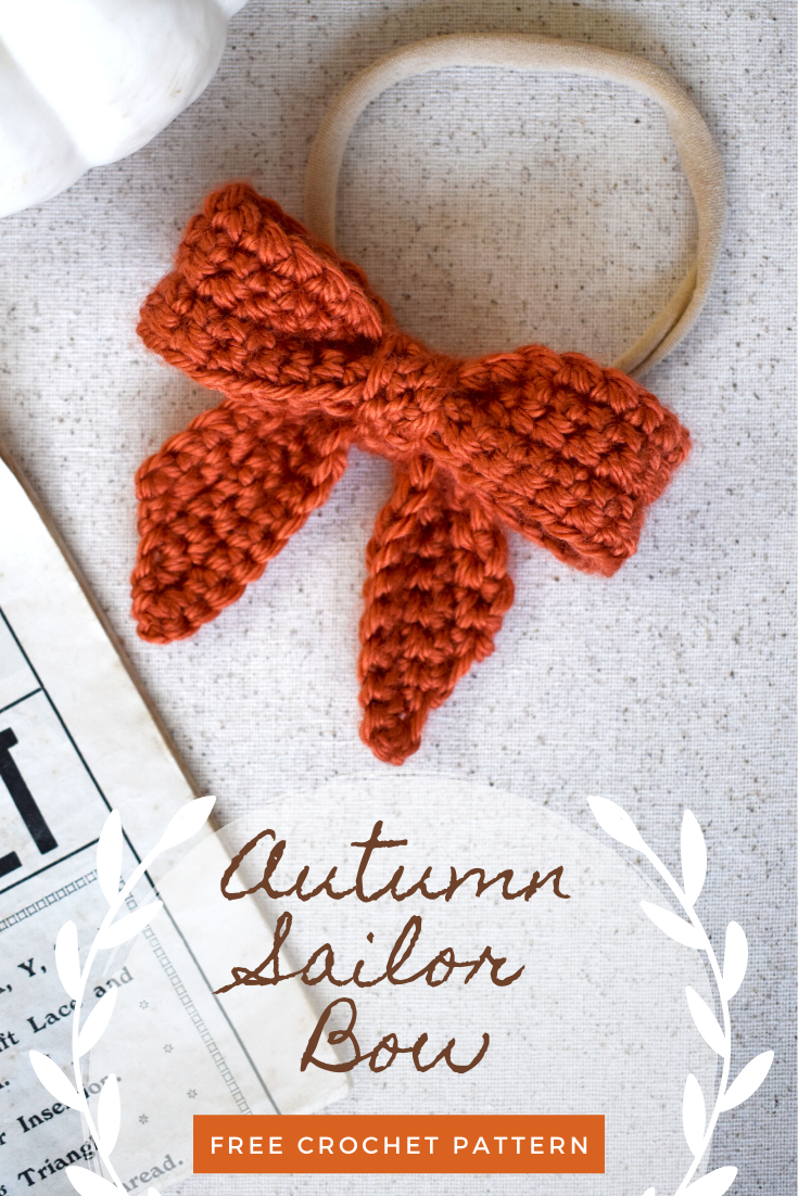 Classic Sailor Hair Bow Free Crochet Pattern The Wannabe Grandma