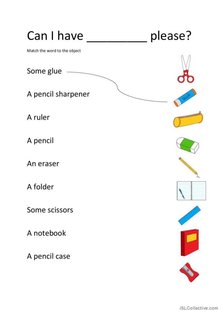 Classroom Vocab Can I Have English ESL Worksheets Pdf Doc