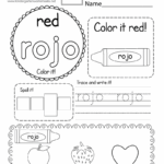 Color Red In Spanish Worksheet Free Printable Digital PDF