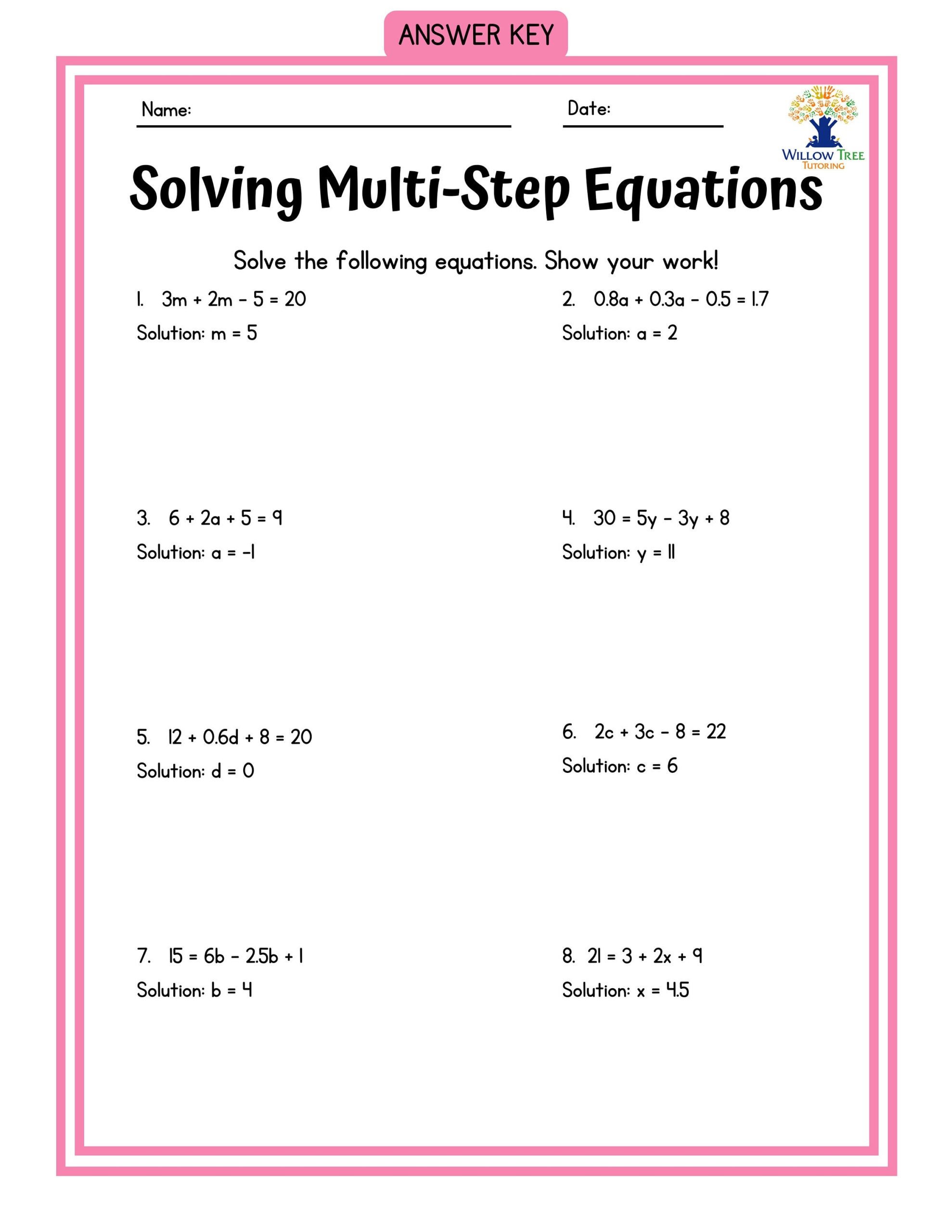 Colorful Solving Multi step Equations Tiered Worksheets Etsy New Zealand Colorful Solving Multi step Equations Tiered Worksheets Etsy New Zealand