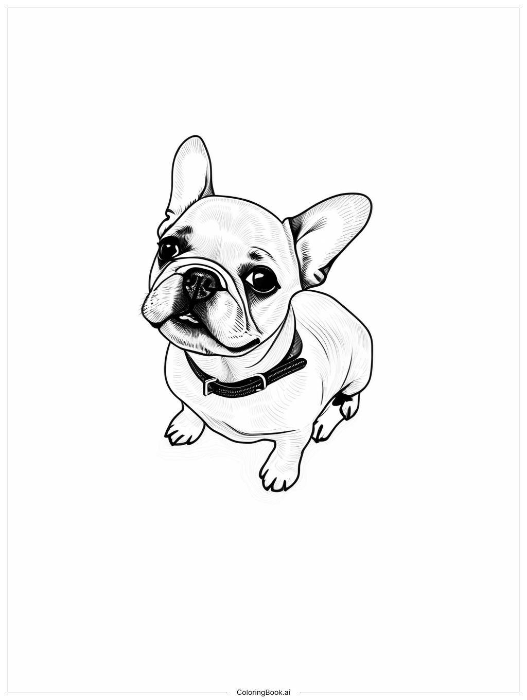 Coloring Page Charming French Bulldog A Cute Canine Companion Awaits Your Colorful Touch Coloring Page Charming French Bulldog A Cute Canine Companion Awaits Your Colorful Touch
