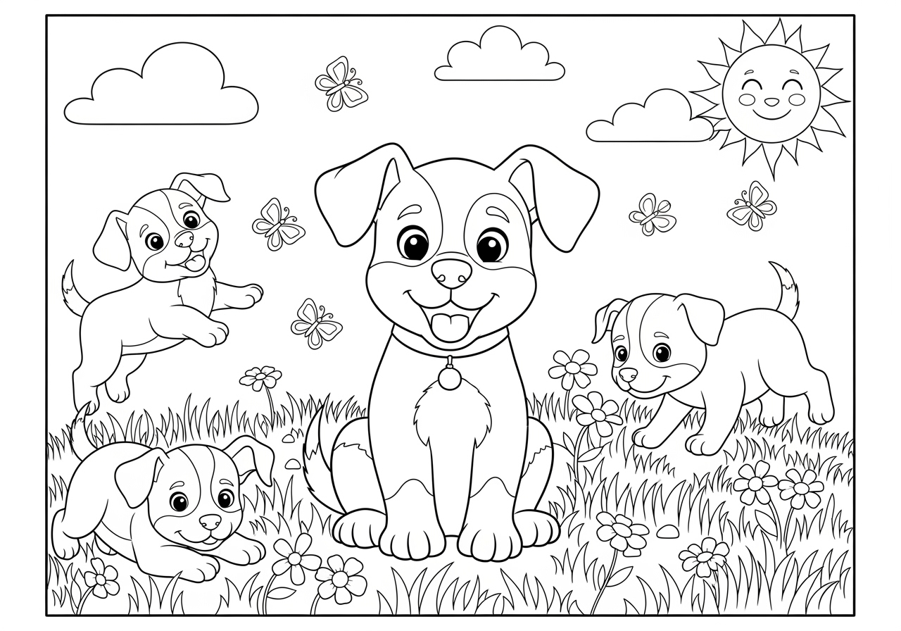 puppy printable coloring pages
