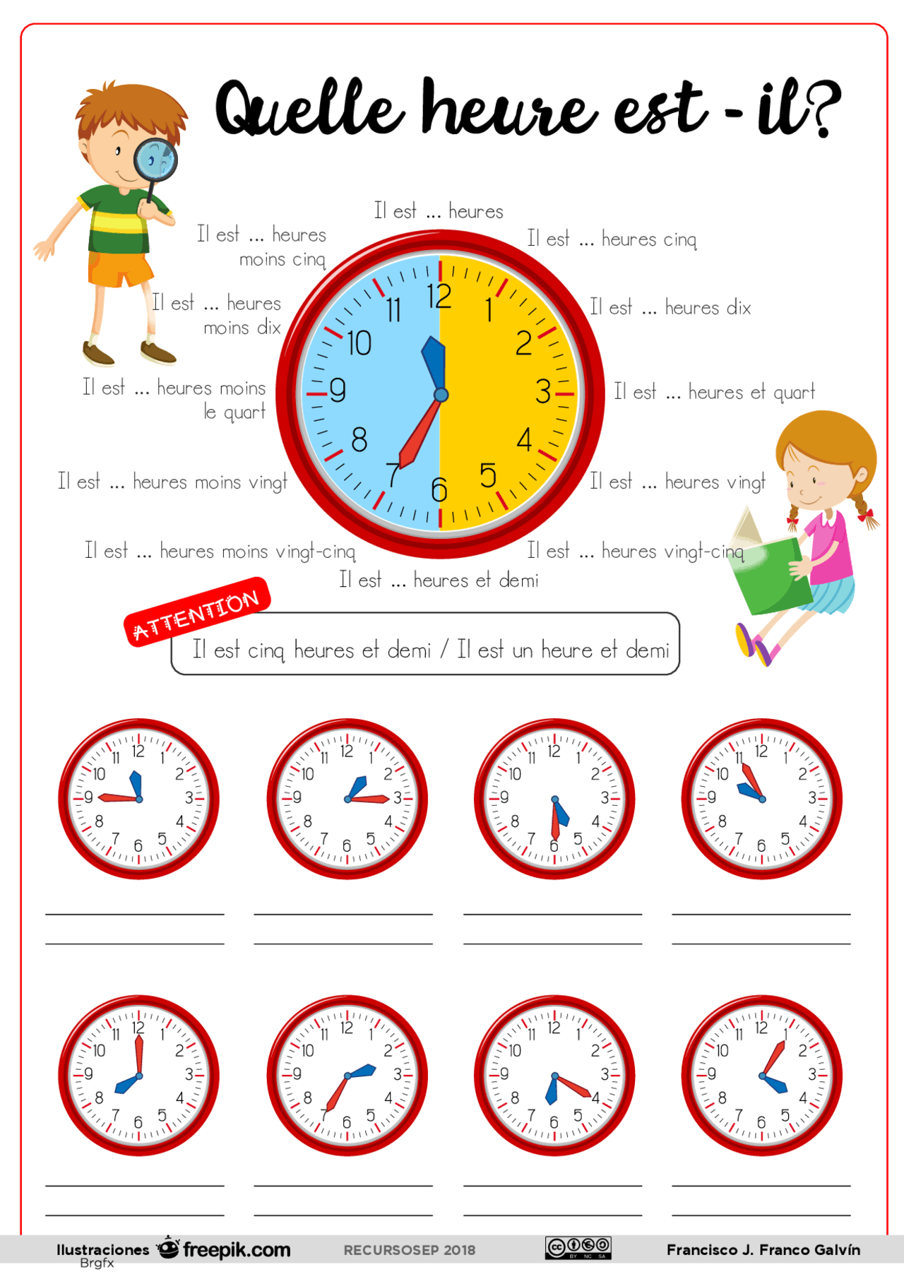 Como Decir La Hora En Frances Ejercicios De Franc s Docsity