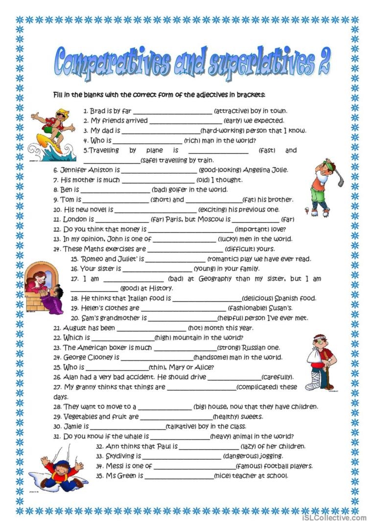 Comparatives And Superlatives English ESL Worksheets Pdf Doc Comparatives And Superlatives English ESL Worksheets Pdf Doc