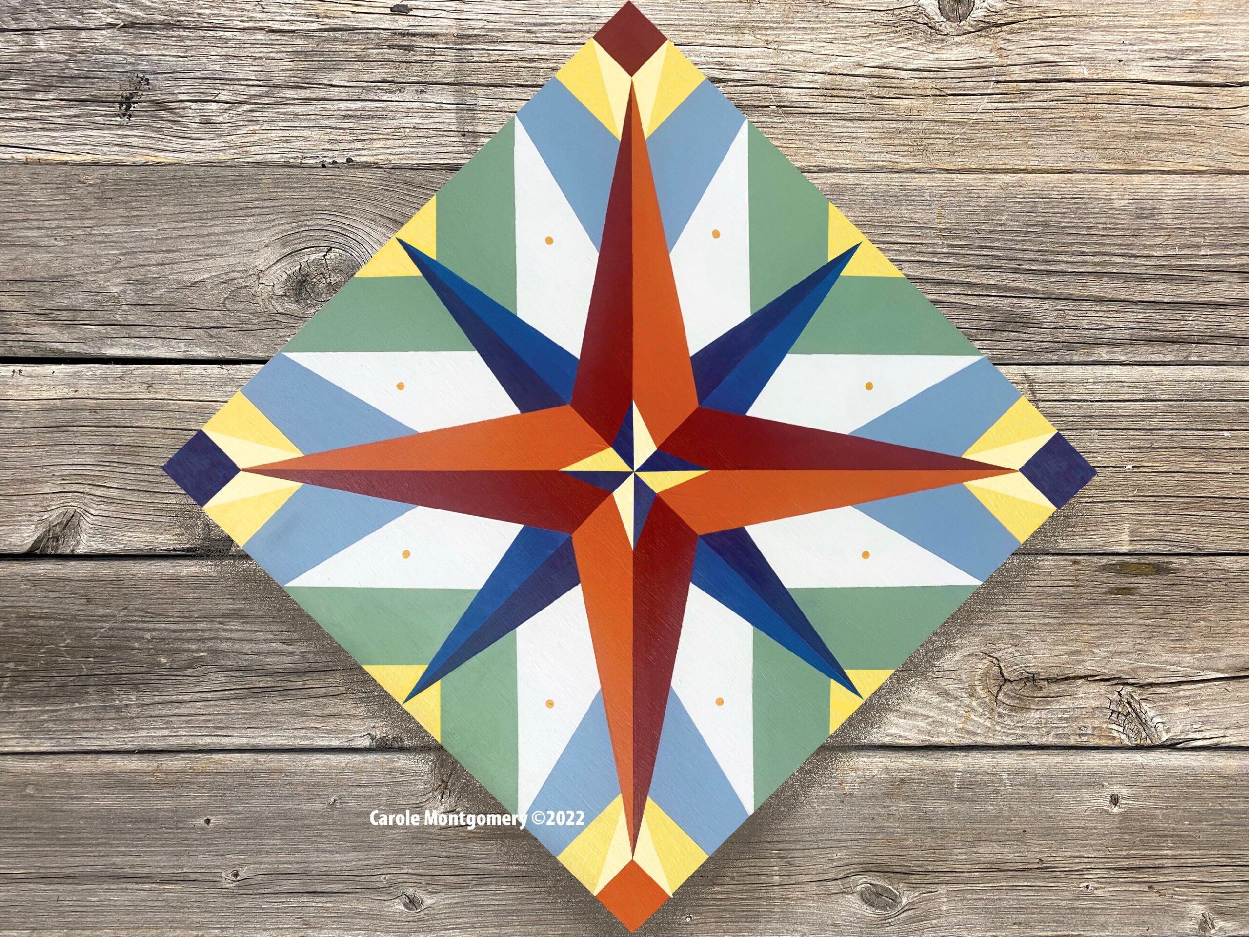 Compass Barn Quilt Etsy