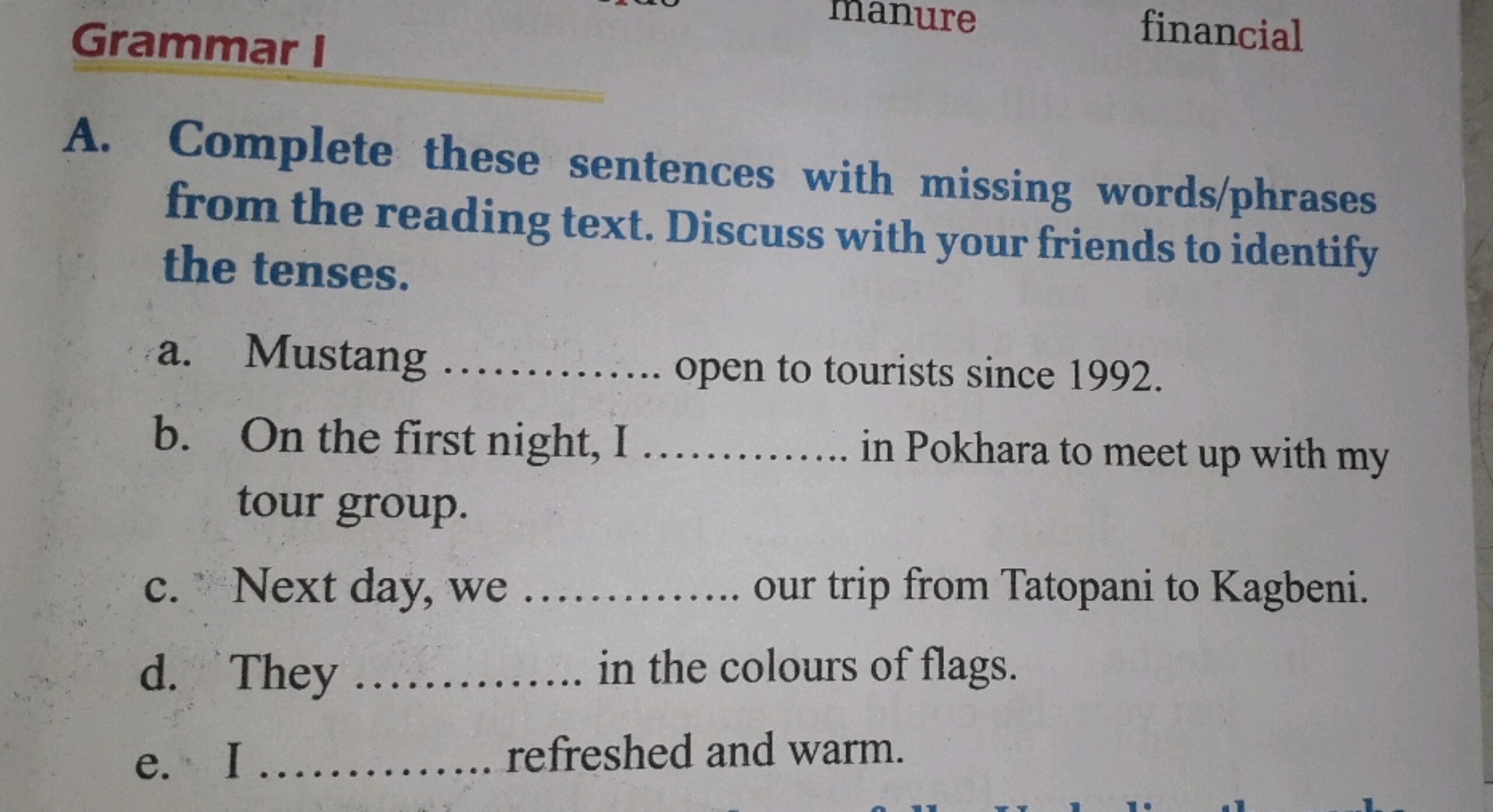 Complete These Sentences With Missing Words phrases From The Reading Text Complete These Sentences With Missing Words phrases From The Reading Text