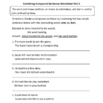Compound Sentences Worksheets Combining Compound Sentences Worksheet Part 2