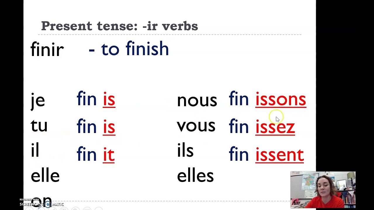 Conjugating French IR Verbs In The Present Tense YouTube Conjugating French IR Verbs In The Present Tense YouTube