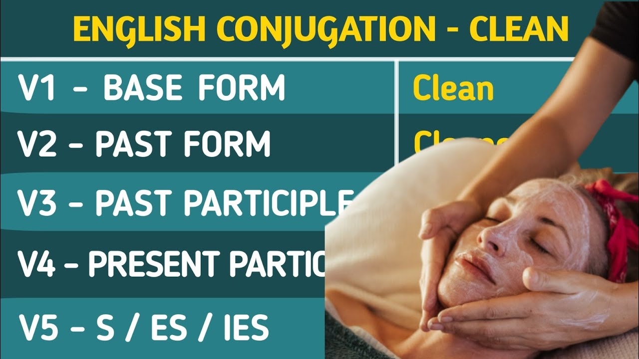 Conjugation English Verb To Clean V1 V2 V3 V4 V5 Form Of Clean YouTube