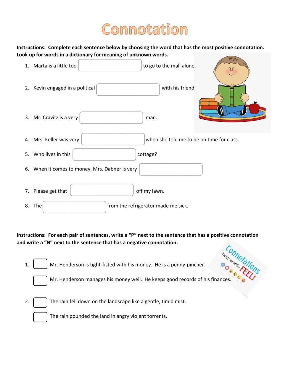 Connotation And Denotation Lesson Plans amp Worksheets Worksheets Library Connotation And Denotation Lesson Plans amp Worksheets Worksheets Library