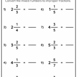 Converting Mixed Numbers To Improper Fractions Worksheet Digital Worksheets Library