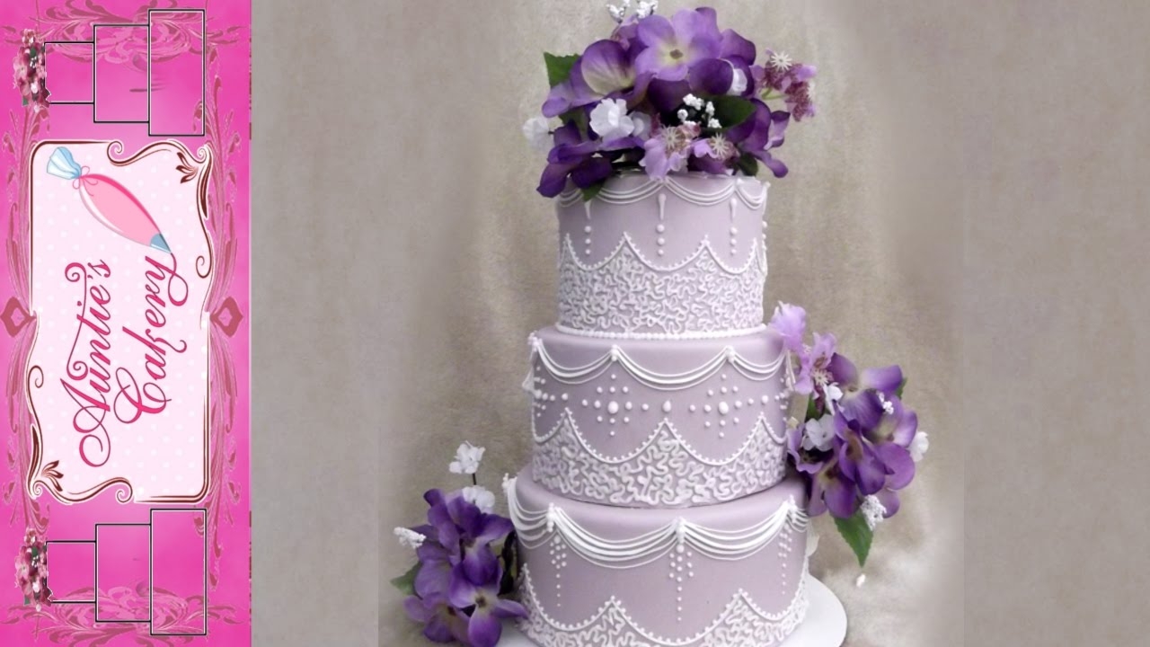 Cornelli Lace Wedding Cake Royal Icing YouTube