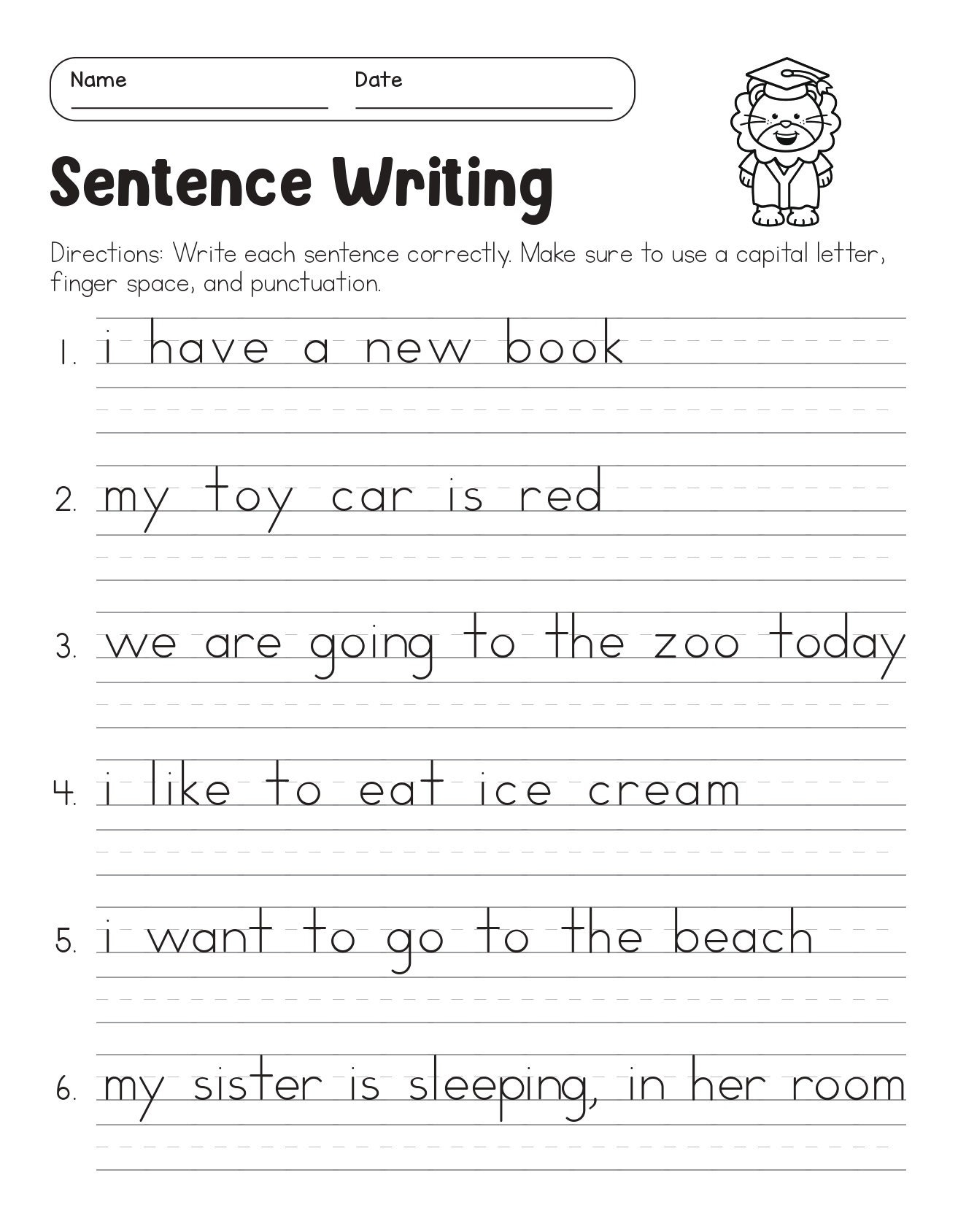 Correct The Sentences Worksheets 10 Page Printable For 1st And 2nd Grade ELA Students ELA Worksheets Sentence Writing ELA Teacher Print Etsy Correct The Sentences Worksheets 10 Page Printable For 1st And 2nd Grade ELA Students ELA Worksheets Sentence Writing ELA Teacher Print Etsy