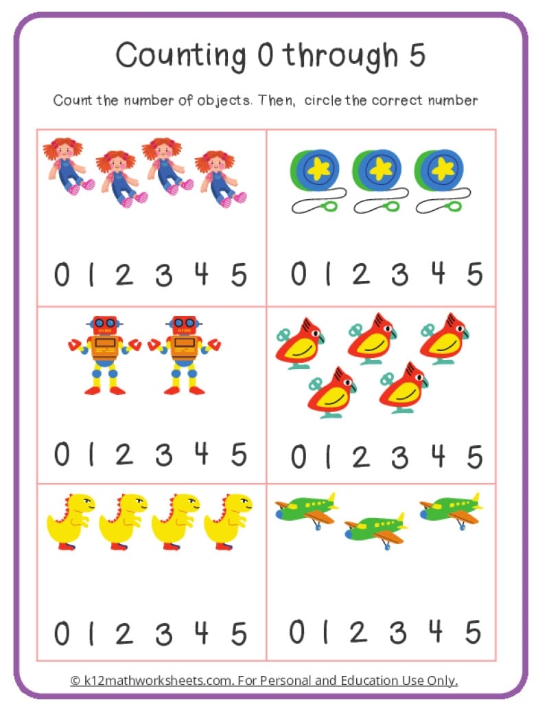 Counting Worksheets K12MathWorksheets Counting Worksheets K12MathWorksheets