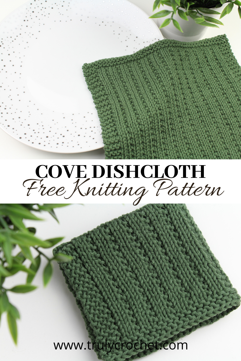 Cove Dishcloth Free Knitting Pattern Truly Crochet