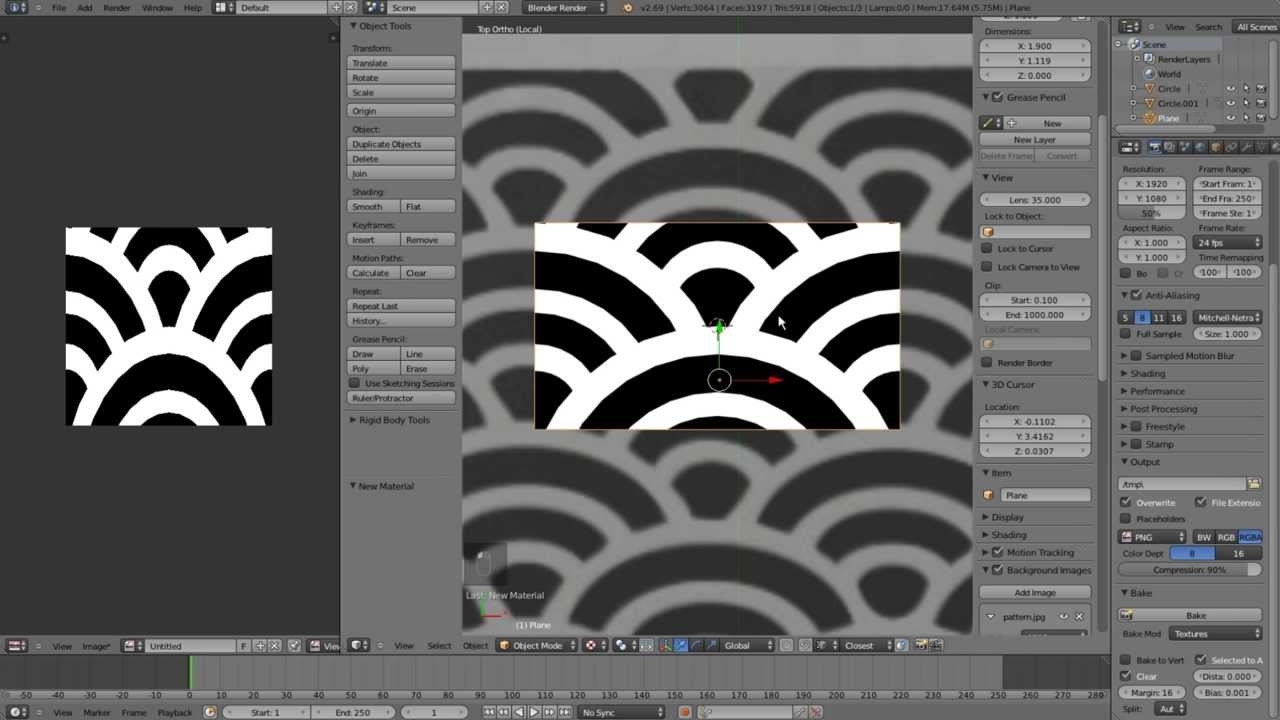 Creating Seamless Art Deco Texture In Blender Tip Of The Week YouTube