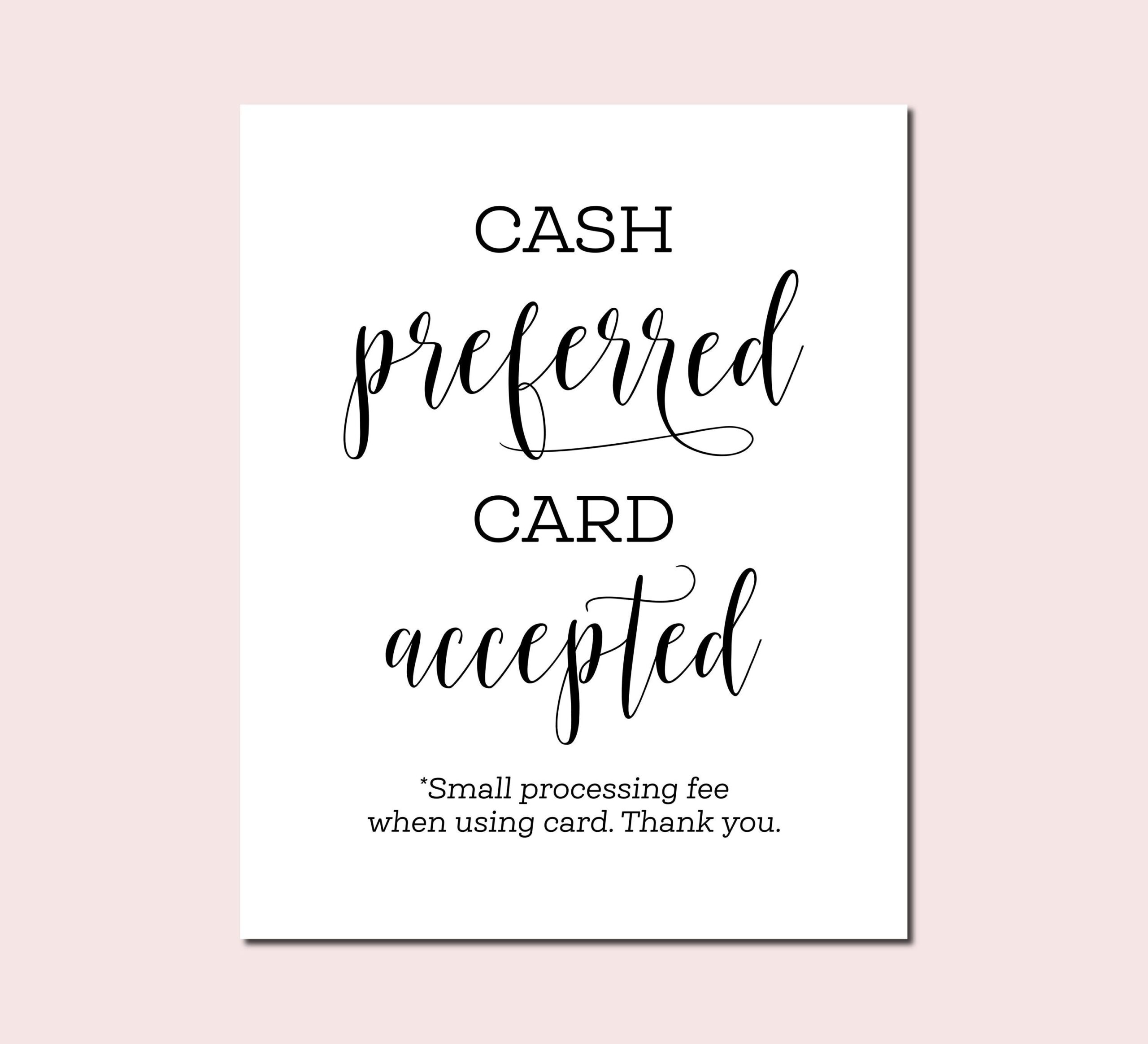 Credit Card Surcharge Fee Sign Etsy
