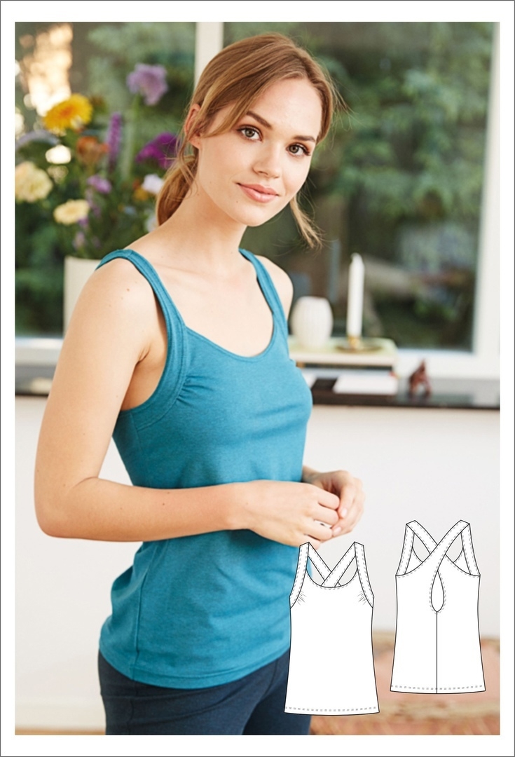 Criss Cross Back Tank Top Sewing Pattern For Women Sizes 36 46 Eur Do It Yourself Criss Cross Back Tank Top Sewing Pattern For Women Sizes 36 46 Eur Do It Yourself