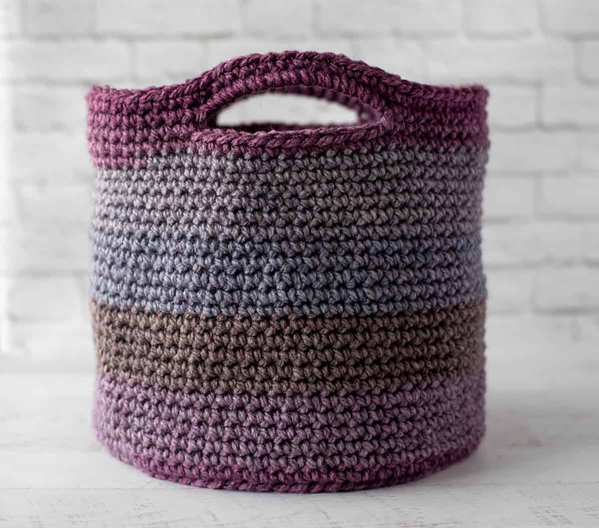Crochet Basket Tote Crochet 365 Knit Too