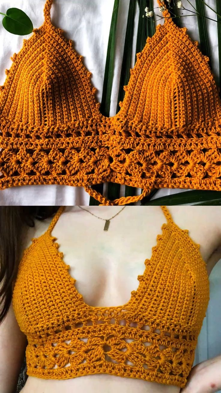 crochet bra friendly crop top pattern