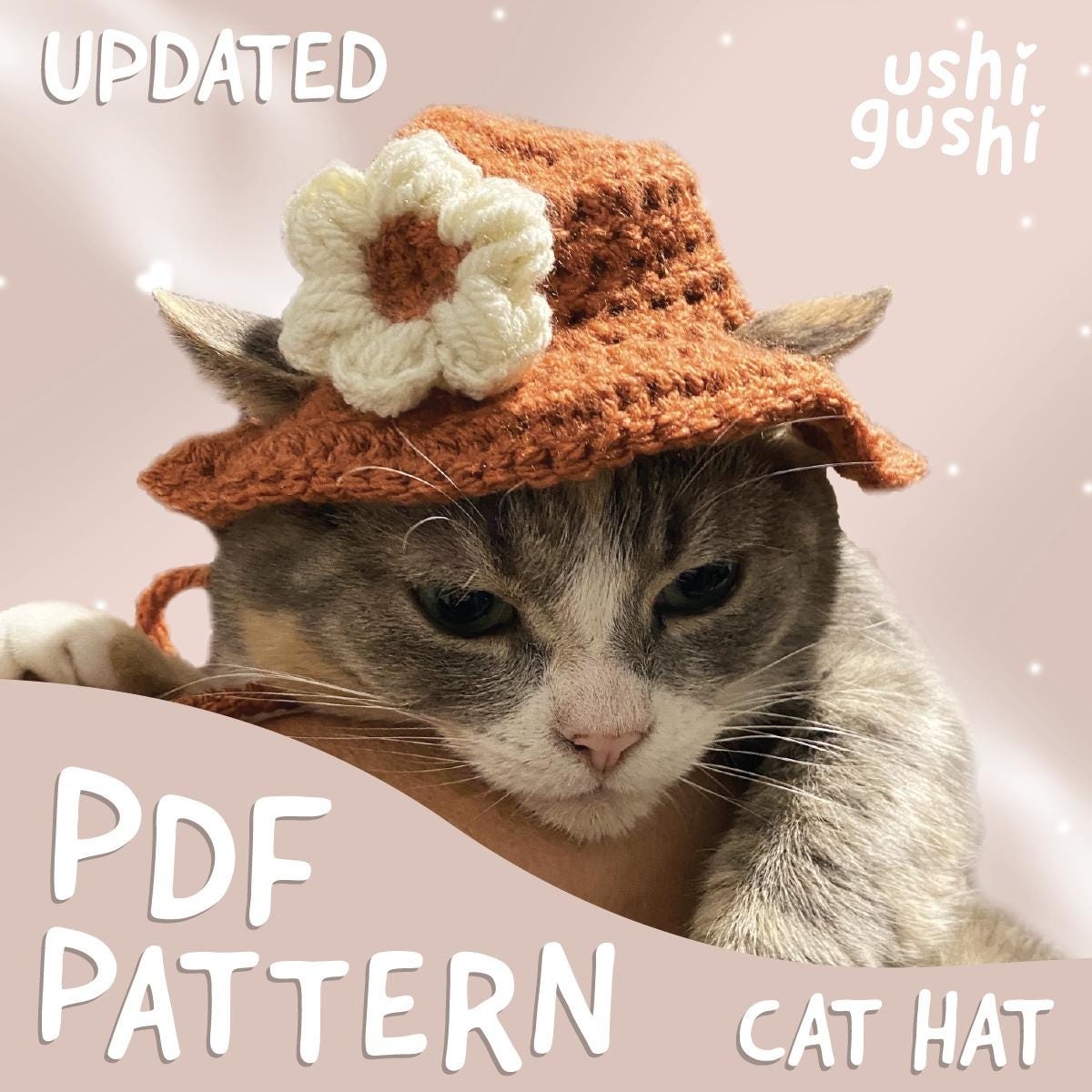 Crochet Cat Bucket Hat PDF PATTERN Etsy Crochet Cat Bucket Hat PDF PATTERN Etsy
