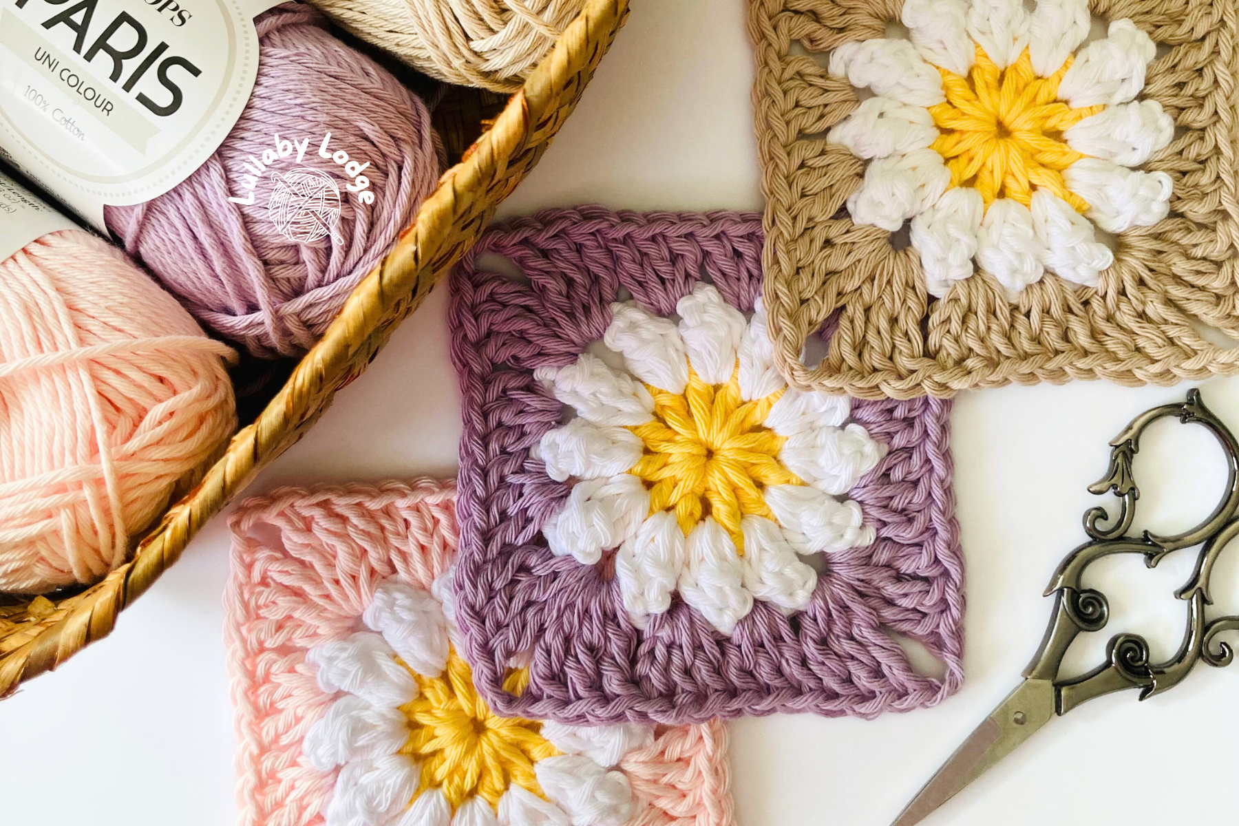 Crochet Daisy Granny Square Pattern PDF Digital Download Crochet Daisy Granny Square Pattern PDF Digital Download