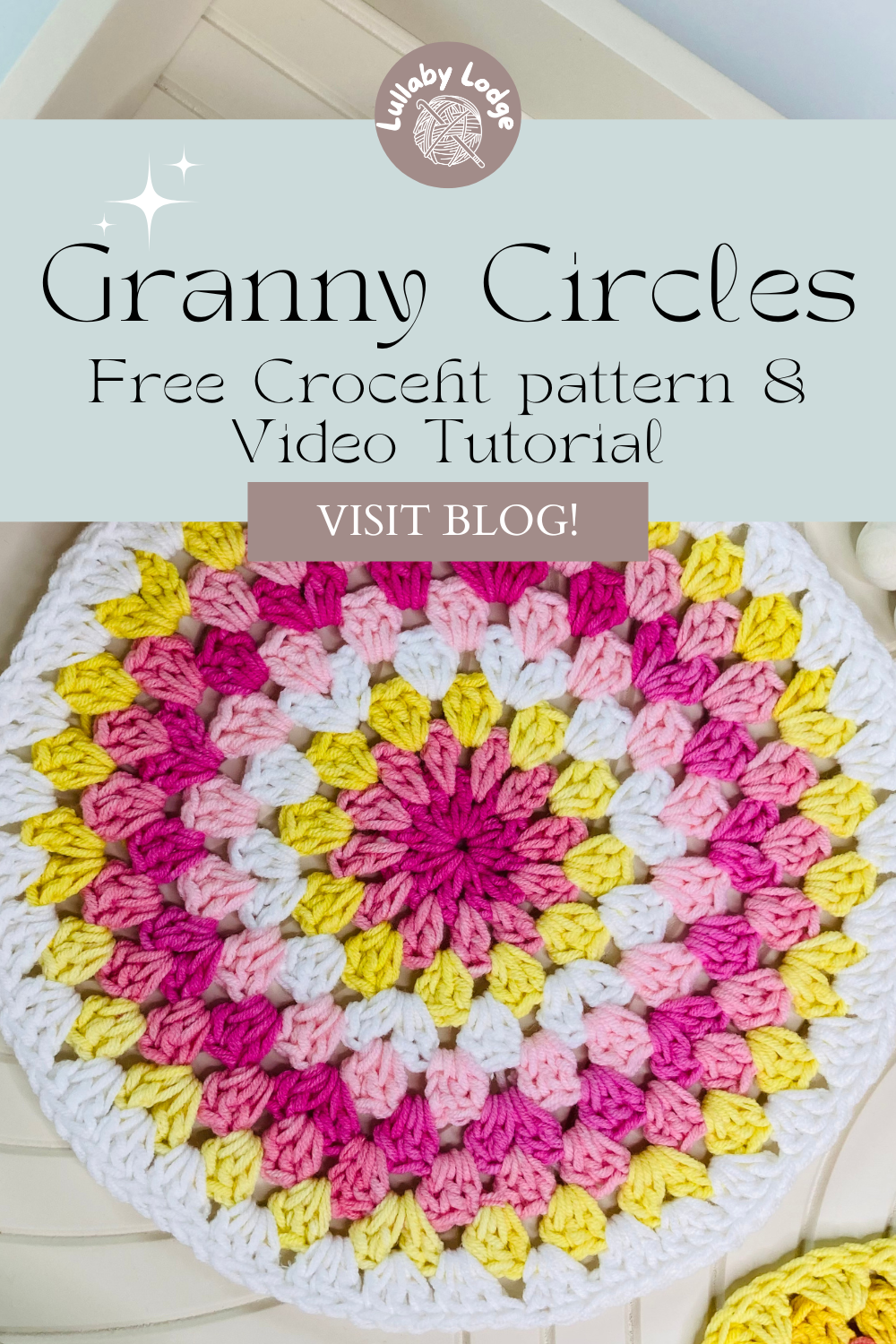 Crochet Granny Circle Mandala Free Pattern Video Tutorial