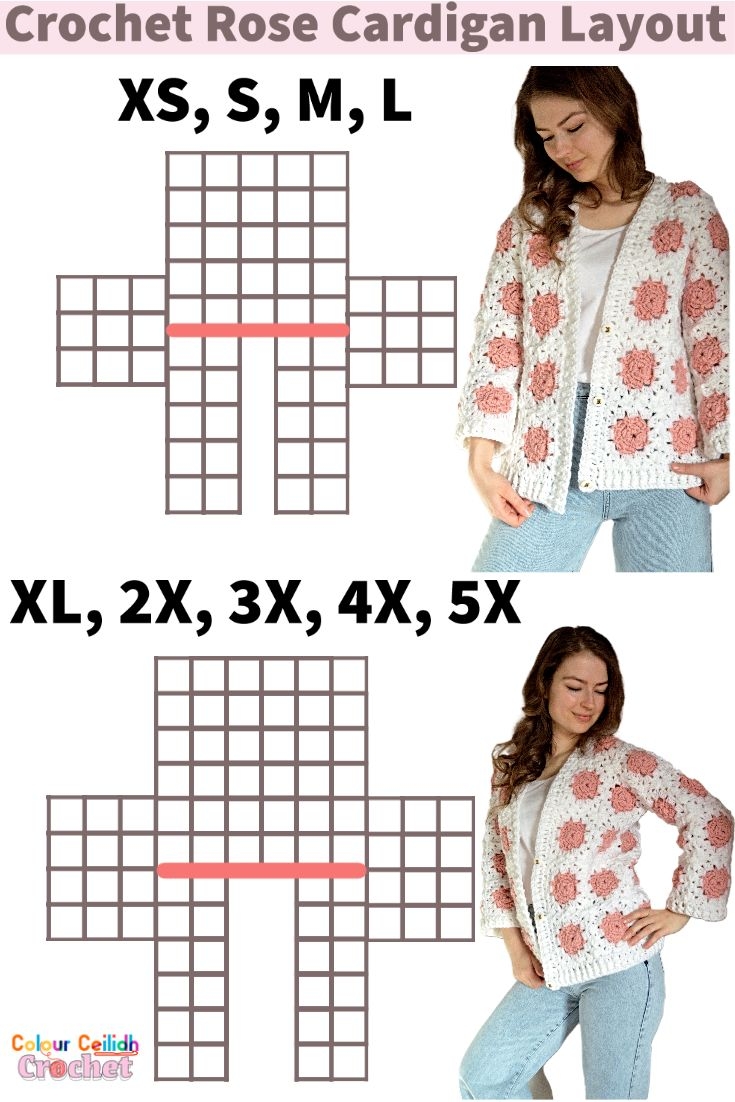 Crochet Granny Square Cardigan Rose Free Pattern Crochet Granny Square Cardigan Rose Free Pattern
