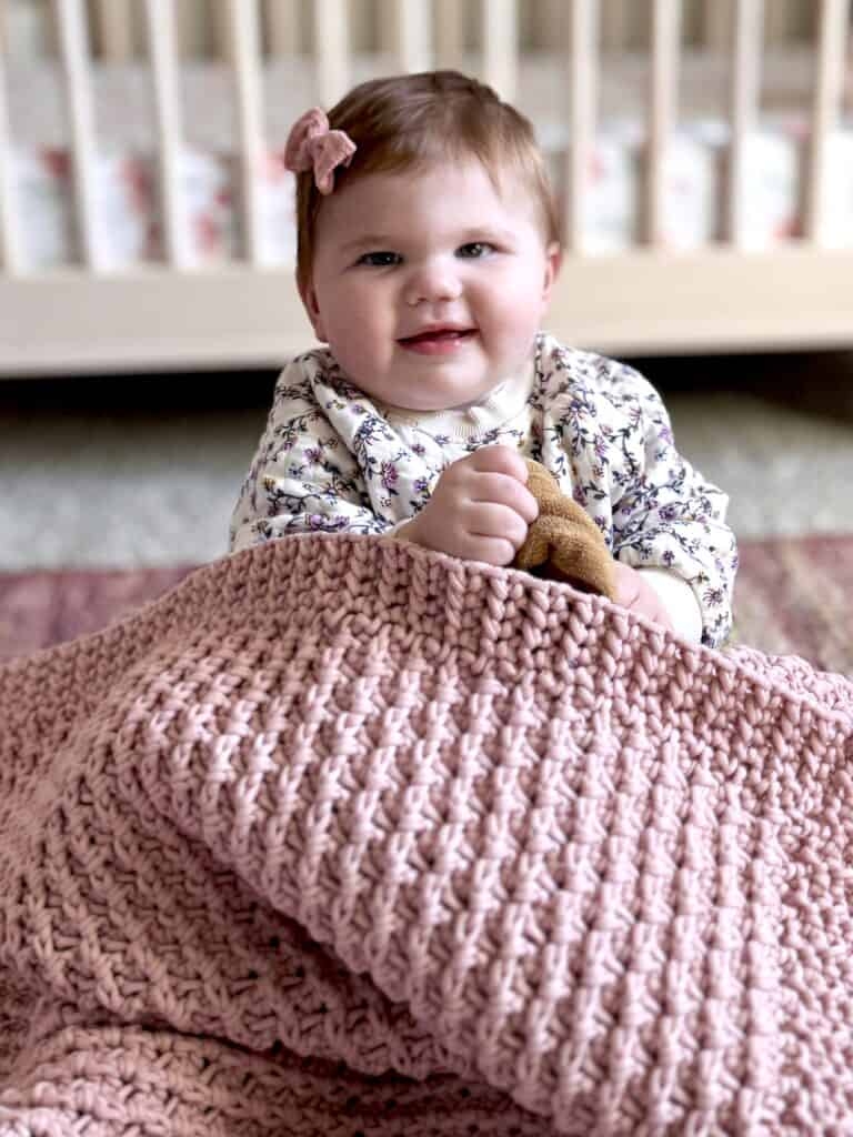 Crochet Modern Mini Weave Baby Blanket Daisy Farm Crafts
