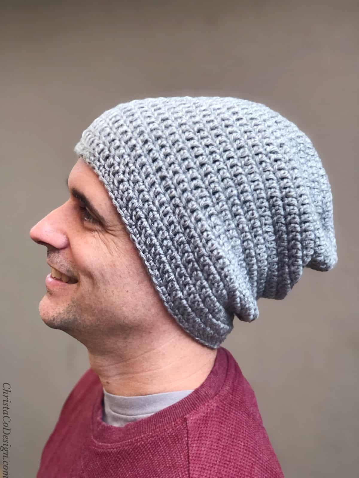 Crochet Pattern PDF Download Simple Slouchy Beanie ChristaCoDesign