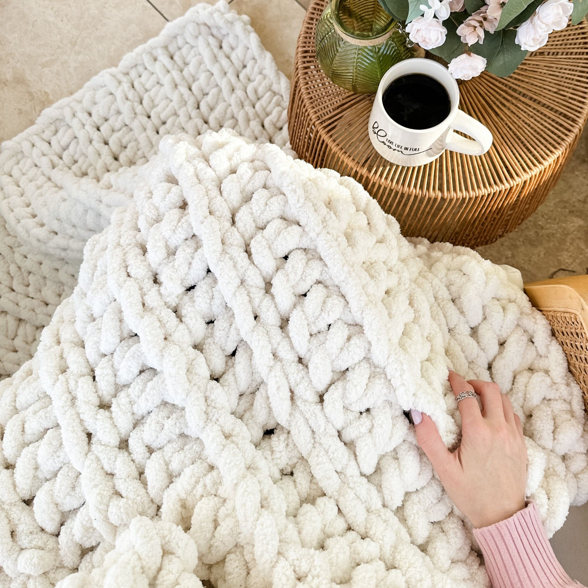 CROCHET PATTERN VIDEO Chunky Cabin Throw Jumbo Blanket Yarn Pattern Easy Chunky Throw Jumbo Crochet Blanket Pdf Pattern 3 Sizes Etsy
