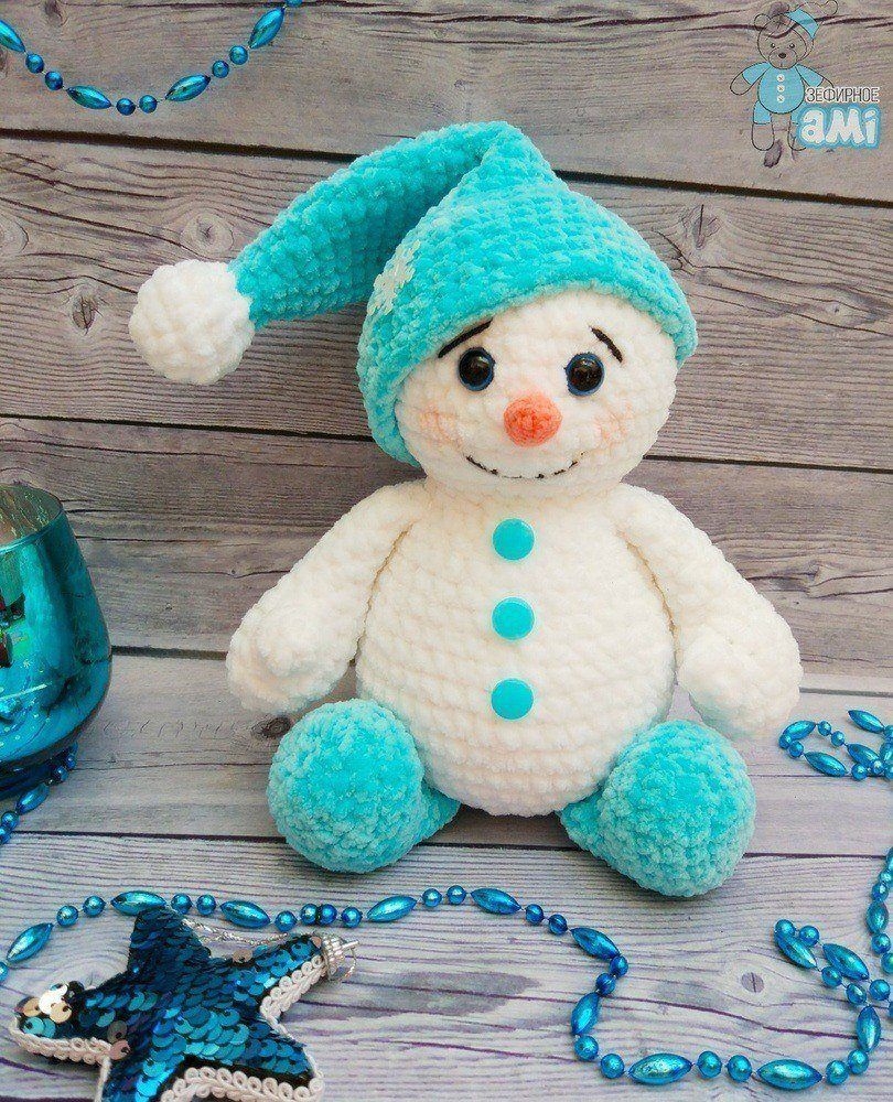 Crochet Plush Snowman Pattern Amiguroom Toys