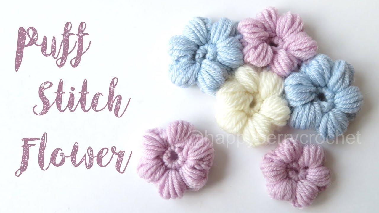 Crochet Puff Stitch Flower YouTube