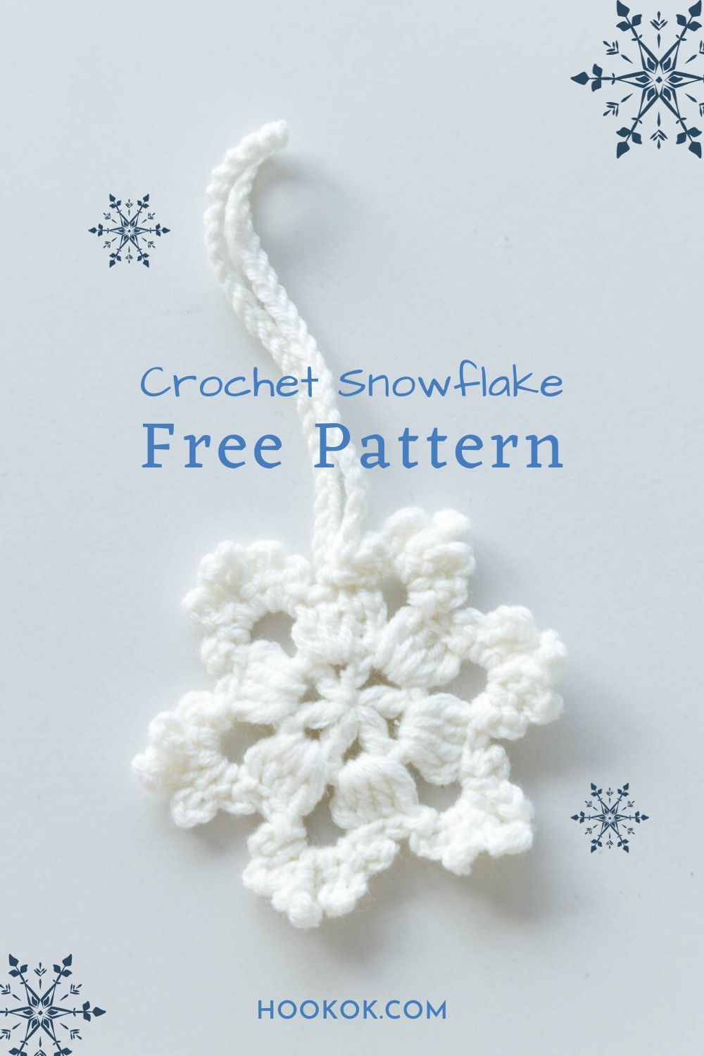 Crochet Snowflake Pattern Hookok Crochet Snowflake Pattern Hookok