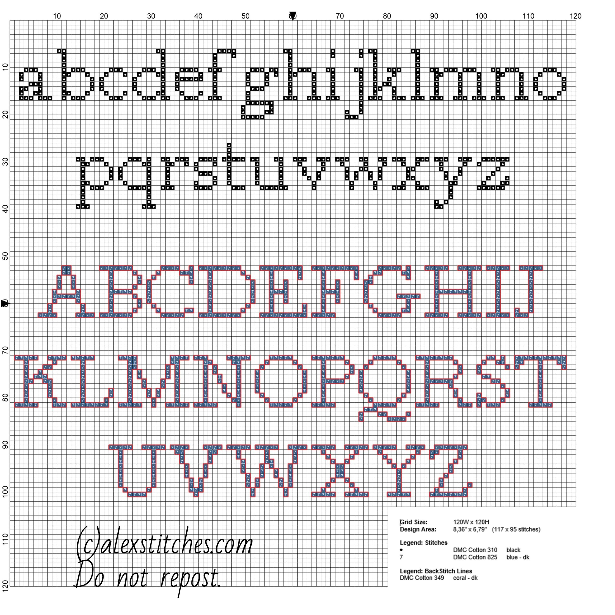 x stitch alphabet patterns
