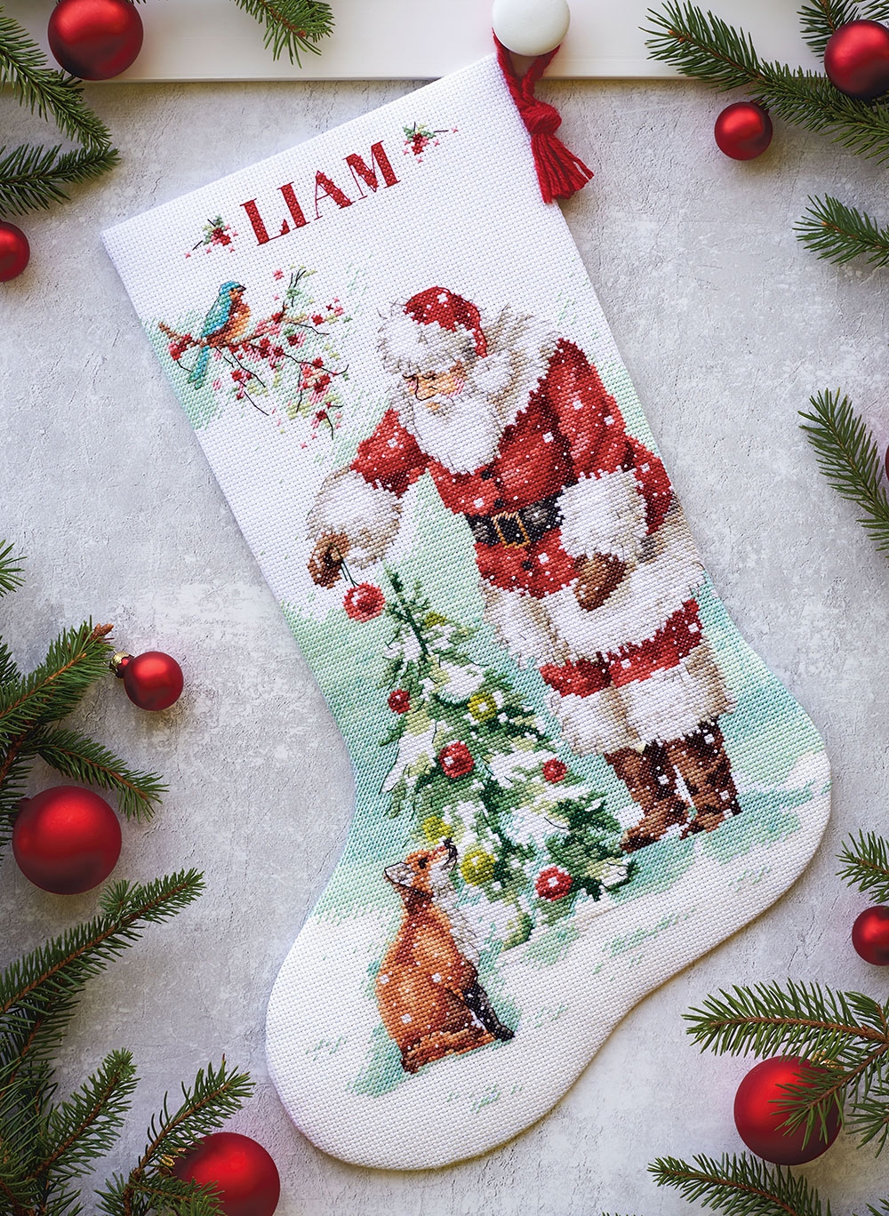 Cross Stitch Corner Dimensions Counted Cross Stitch Magical Christmas Stocking