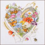 Cross Stitch Corner Lanarte Counted Cross Stitch Kit A Heart Of Flowers