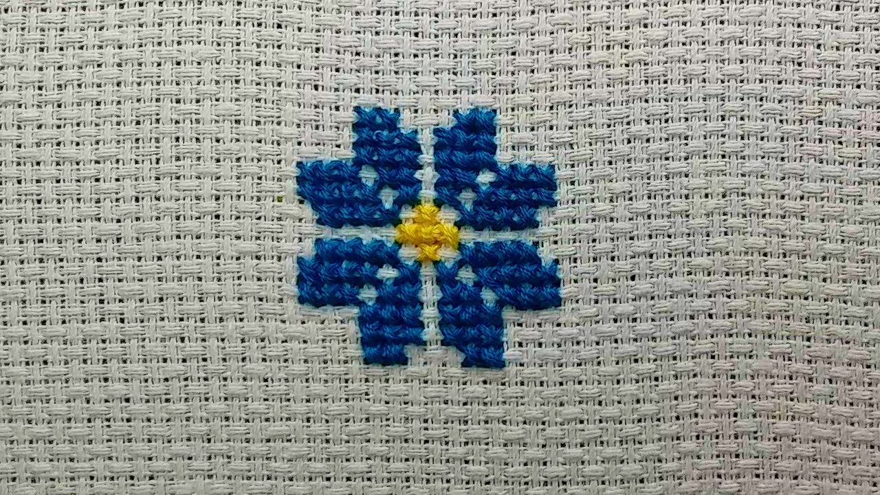 Cross Stitch Embroidery Easy Cross Stitch Flower Design For Beginners Knit Stitch YouTube