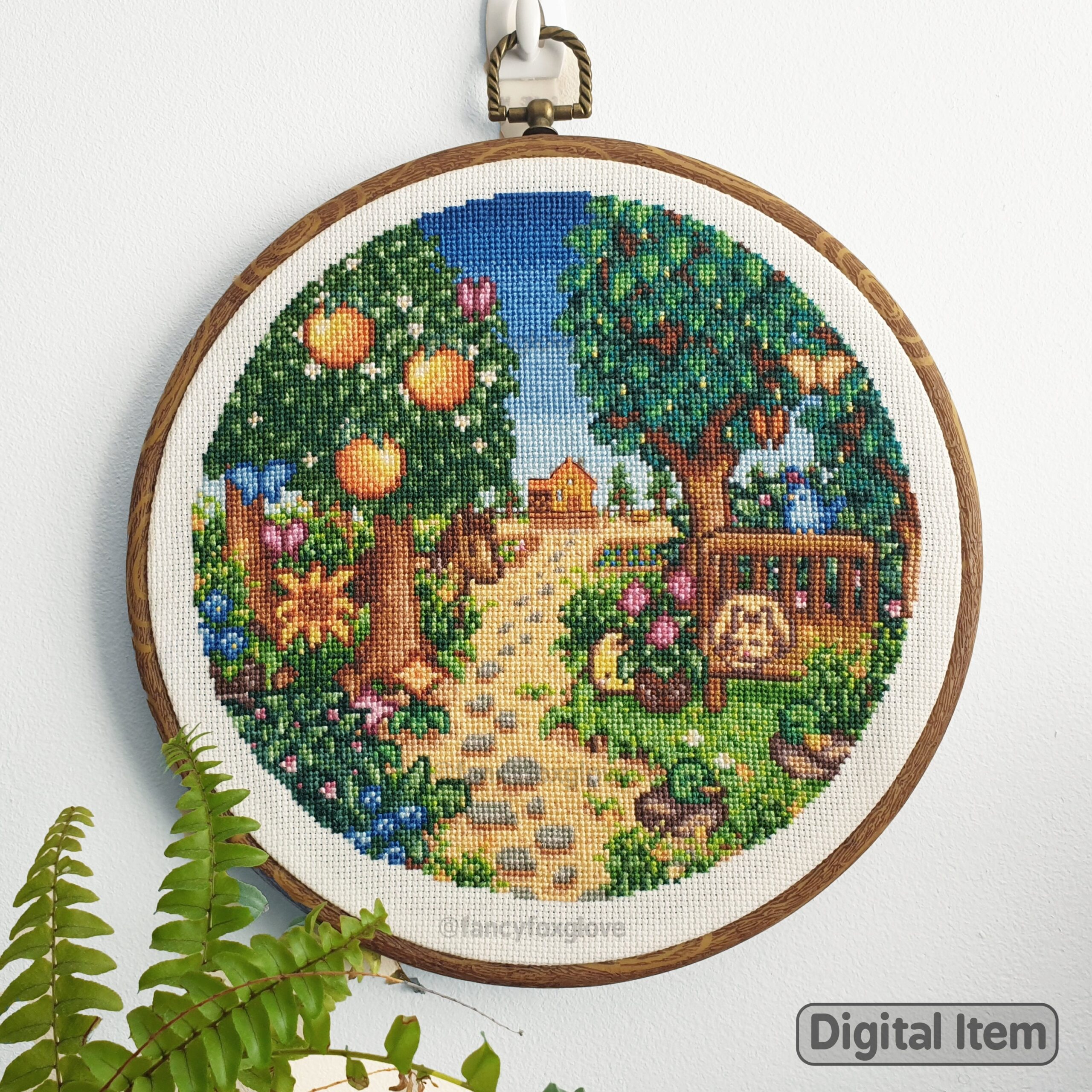 Cross Stitch Pattern Summer In The Valley Instant Digital PDF Download Etsy