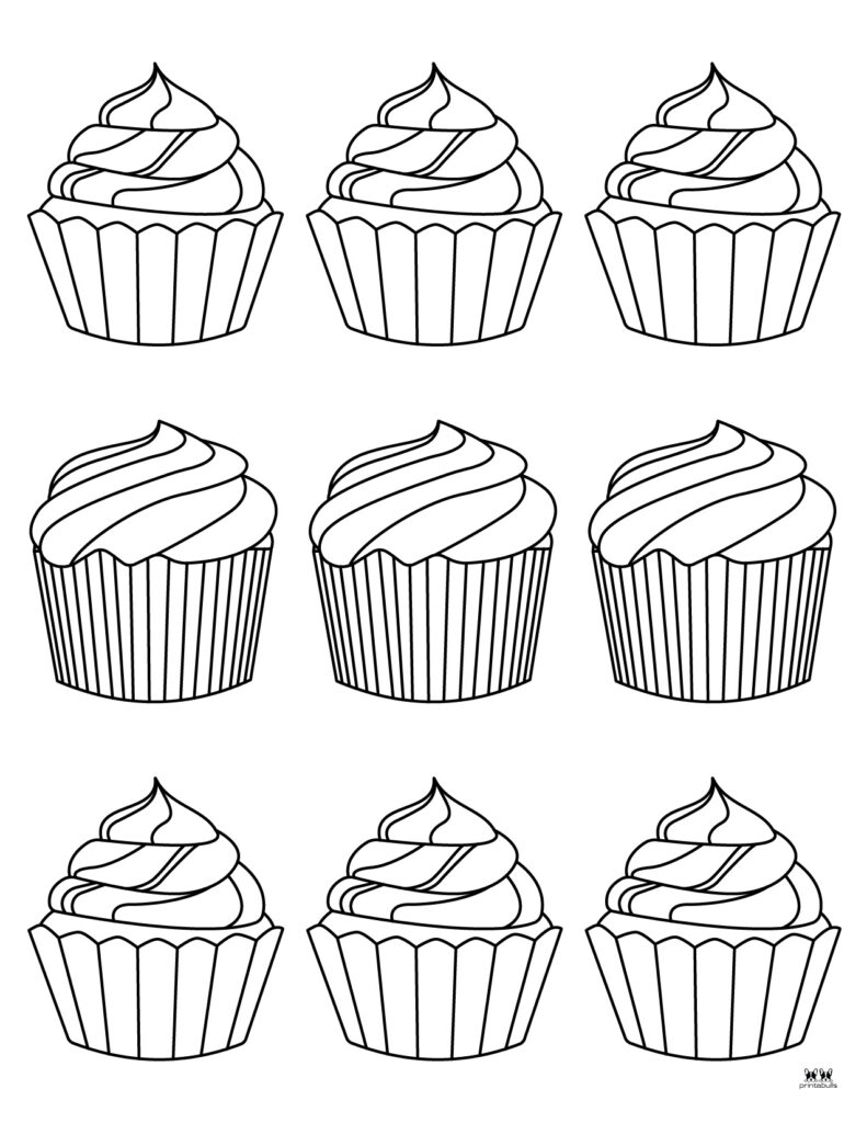 cupcake coloring sheets printables