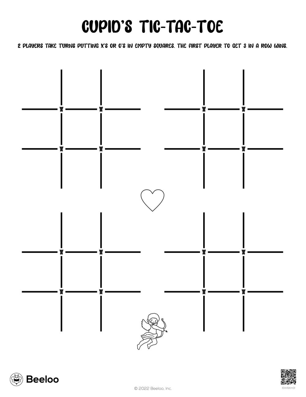 Cupid s Tic Tac Toe Beeloo Printable Crafts And Activities For Kids