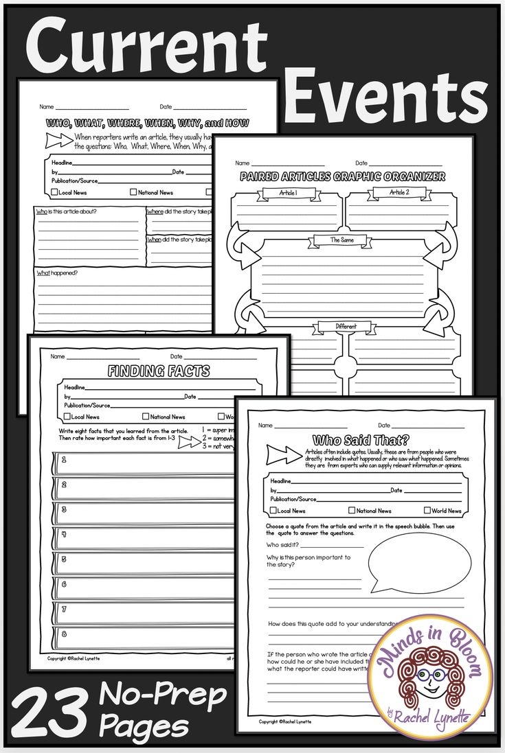 current events worksheet free