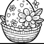 Cut out Blank Easter Egg Coloring Pages For Kids Vector Image