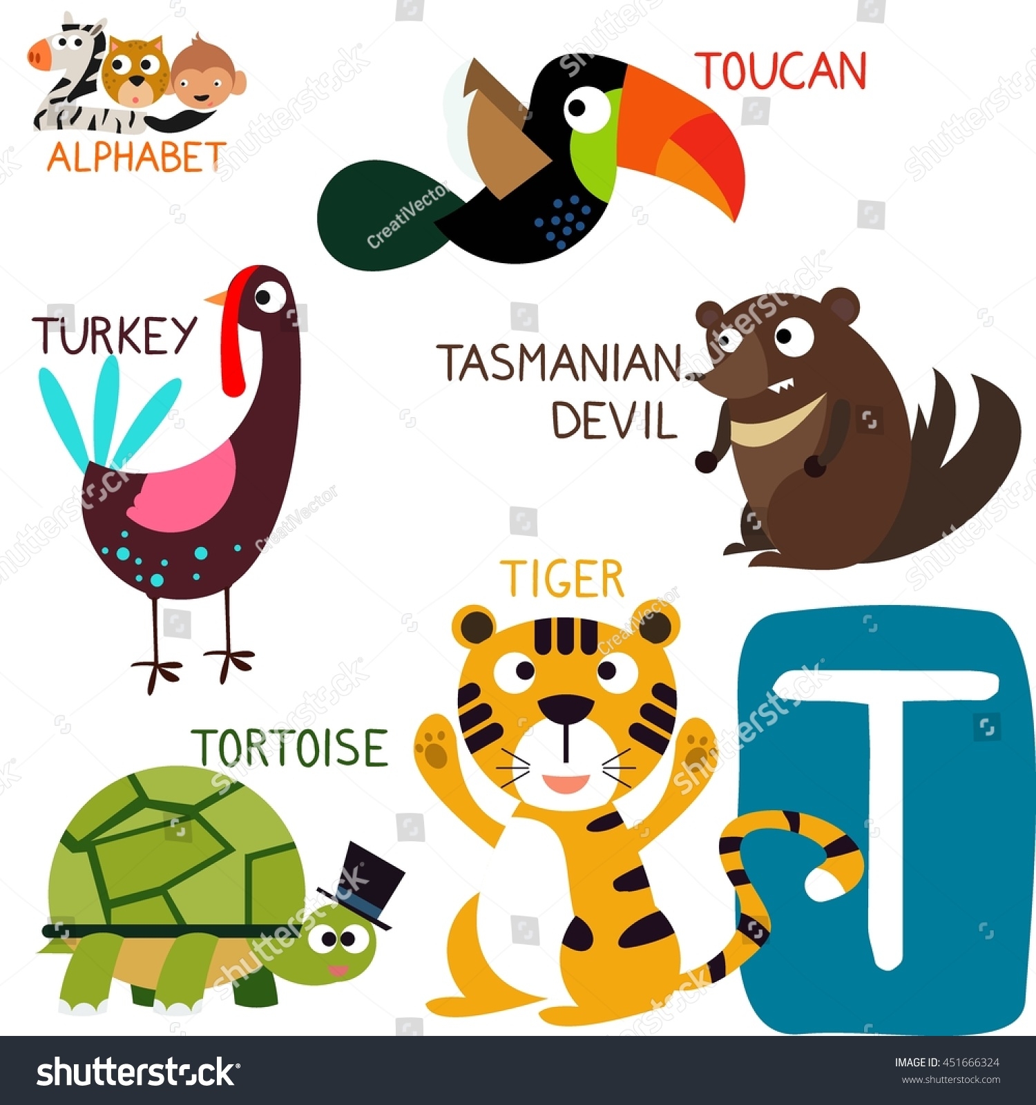 animals that starts with letter t