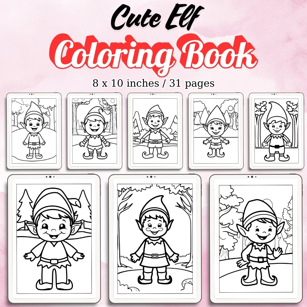 Cute Elf Coloring Pages Vol 1 Sheets Of Cute Elf Coloring Book Made By Teachers Cute Elf Coloring Pages Vol 1 Sheets Of Cute Elf Coloring Book Made By Teachers