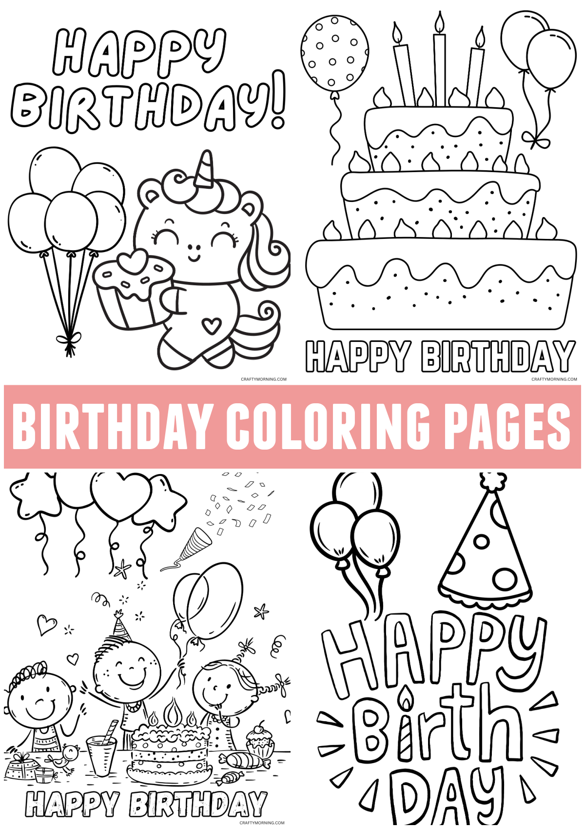 Cute Happy Birthday Coloring Pages Crafty Morning Cute Happy Birthday Coloring Pages Crafty Morning