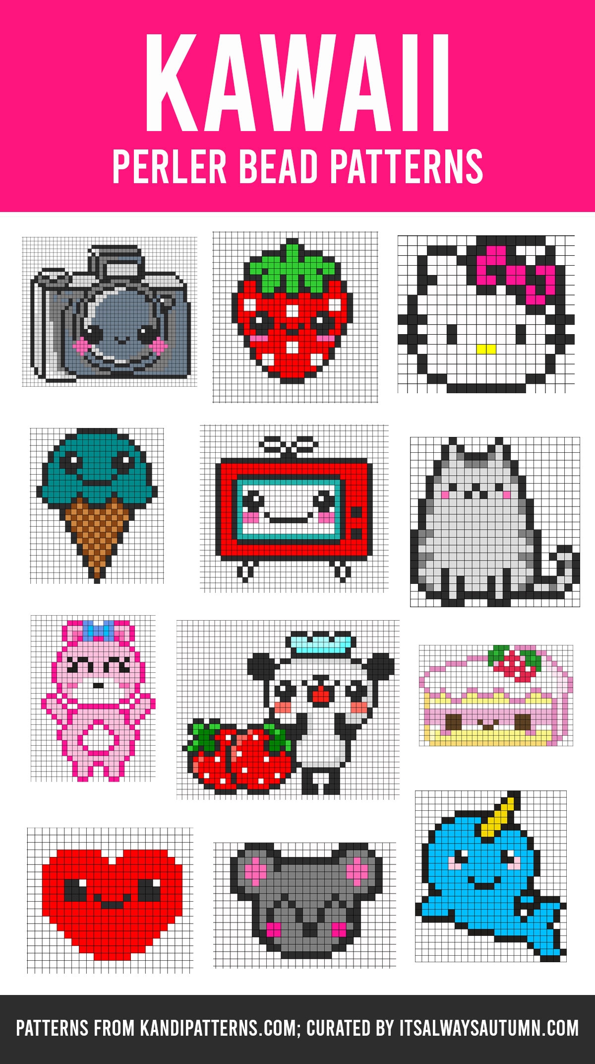 Cute Perler Hama Bead Patterns Free Online Bead Art Designs Store